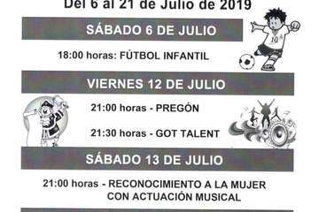 Programa de las fiestas de Nuestra Señora del Carmen en Hornos del Rey (Foto TA)